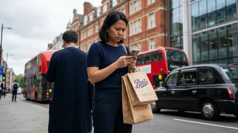 Filipino worker in London calculating living expenses in the UK